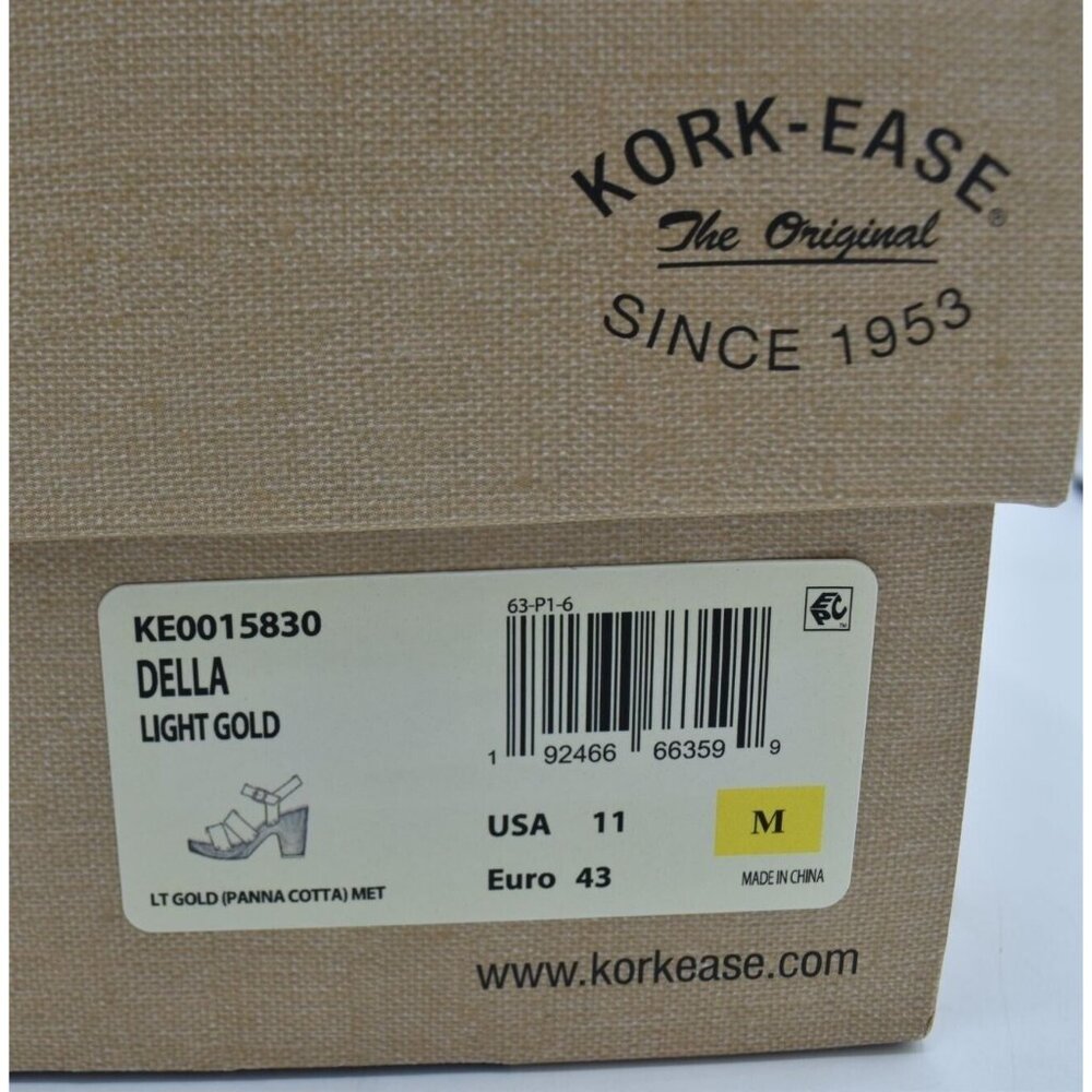 Kork Ease Womens Size 11 Della Sling Back Light‎ Metallic Gold Platform Sandals - Picture 9 of 9